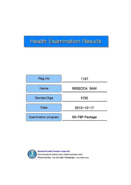 exam result from INHA IMC 001