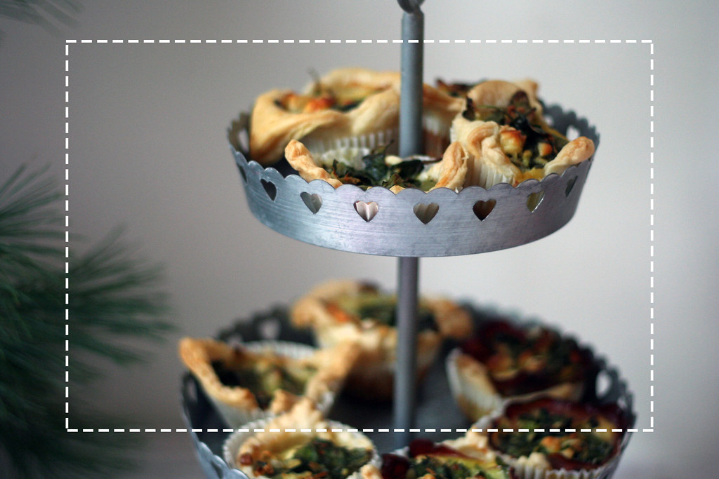oscar-buffet 2014: blätterteig-muffins mit jungem spinat