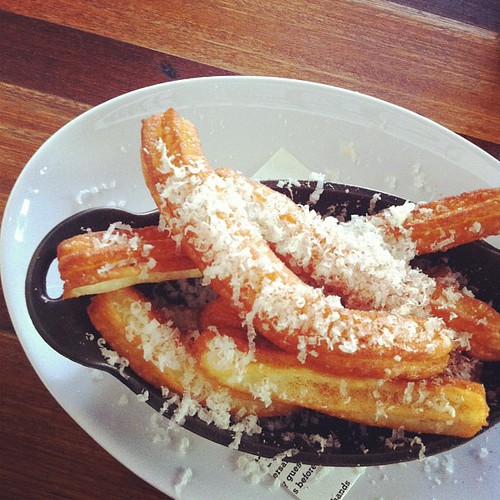 Parmesan Churros. Appetizer at Wildflour. Heavy and addicting!