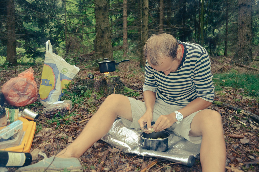 18 preparing food in a forest