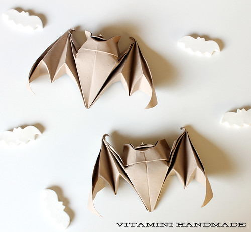 Origami bats for Halloween!