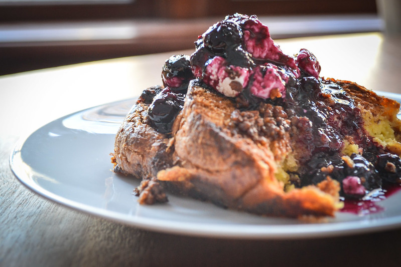 baked french toast with pecan crumble and blueberry syrup | things i made today