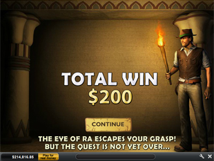 free Daring Dave and the Eye of Ra bonus game prize