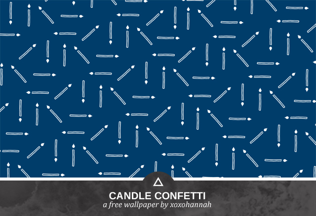 Candle Confetti Desktop Background Preview in Deep Ocean Blue