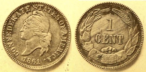 William Lee Confederate cent image