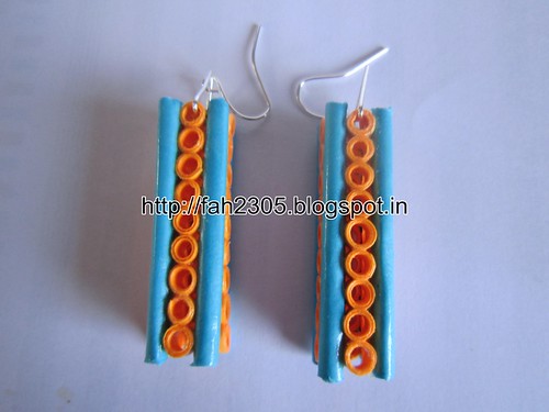 Handmade Jewelry - Paper Quilling Bar Earrings (8) by fah2305