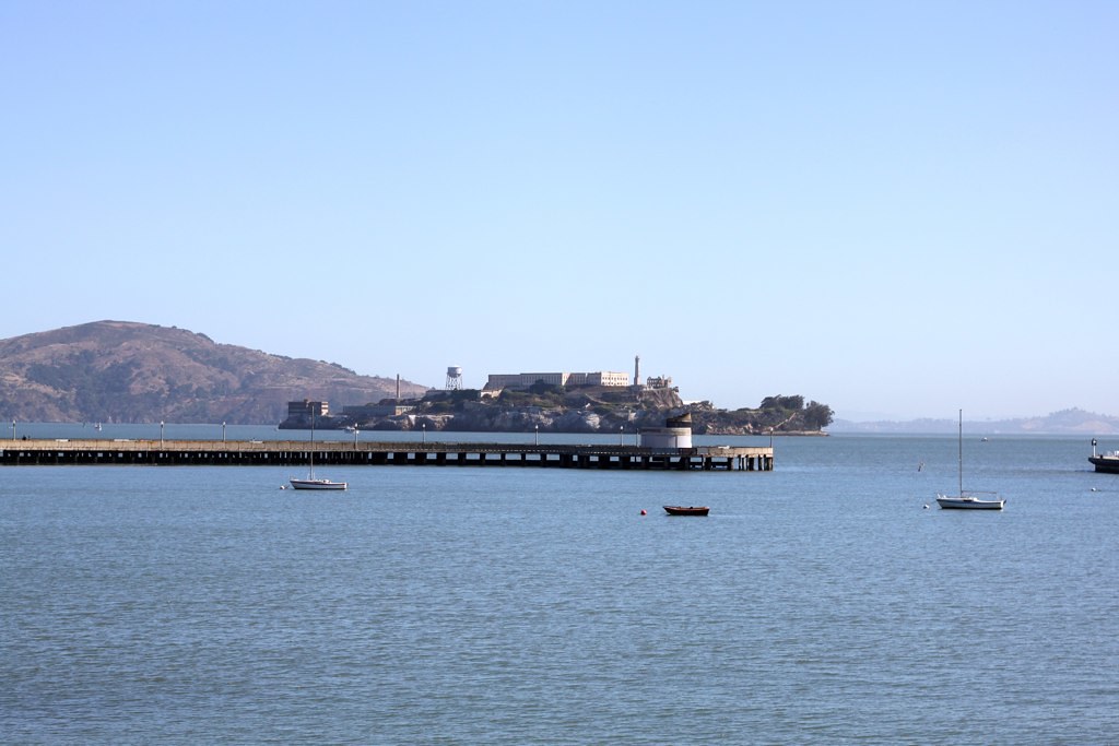 Alcatraz and Municipal Pier at Aquatic Park