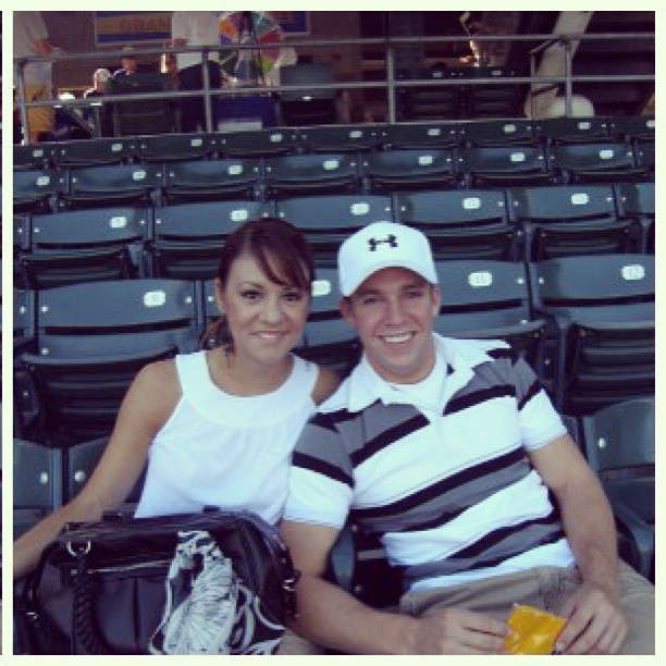 Sean and me at a baseball game in July 2008! #tbt #thowbackthursday #loversinlove
