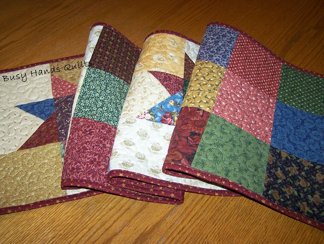 Scrappy Star 9-Patch Table Runner Quilt