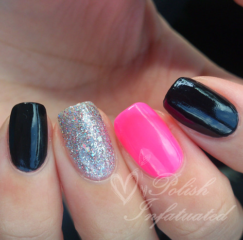 black, hot pink & glitter