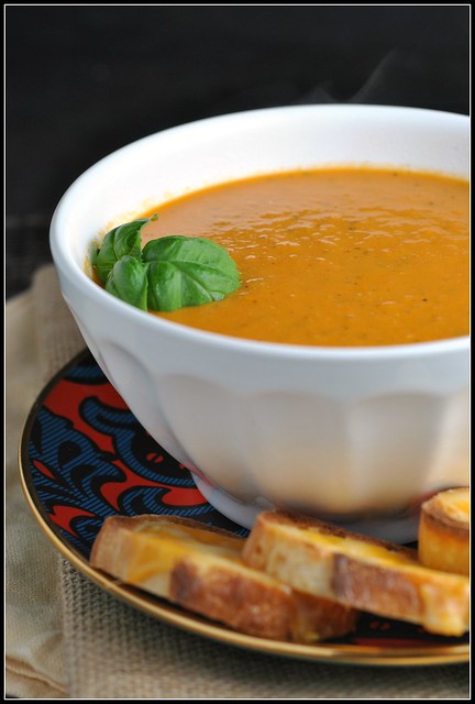 Roasted Tomato Soup with Goat Cheese 4