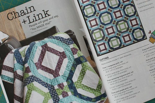 My Chain + Link pattern in the Sept/Oct issue of Quilty