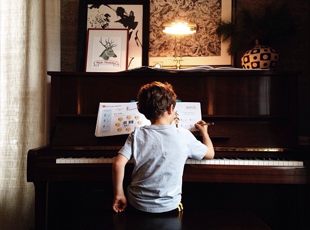 A musician in the making.