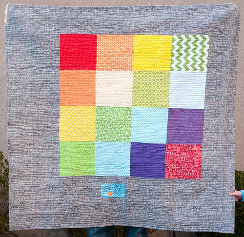 Finished Gradated Mod Mosaic Quilt