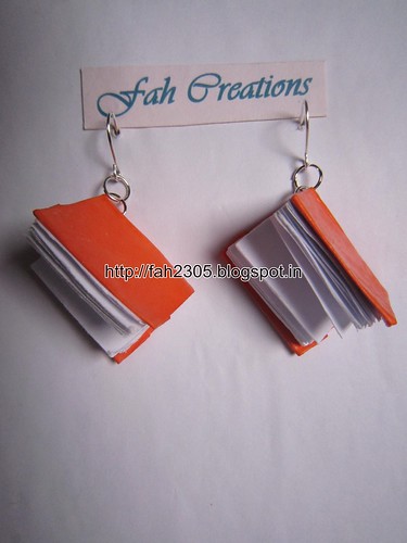 Handmade Jewelry - Paper Book Earrings (2) by fah2305