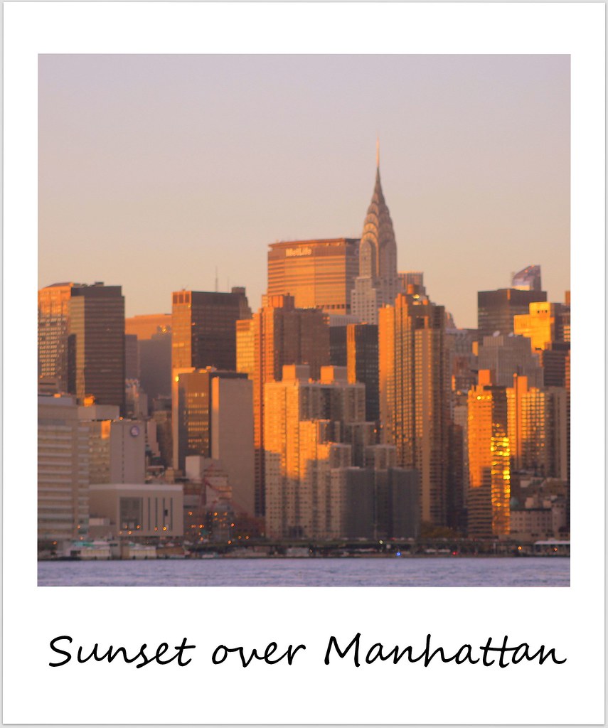 polaroid of the week new york city manhattan sunset