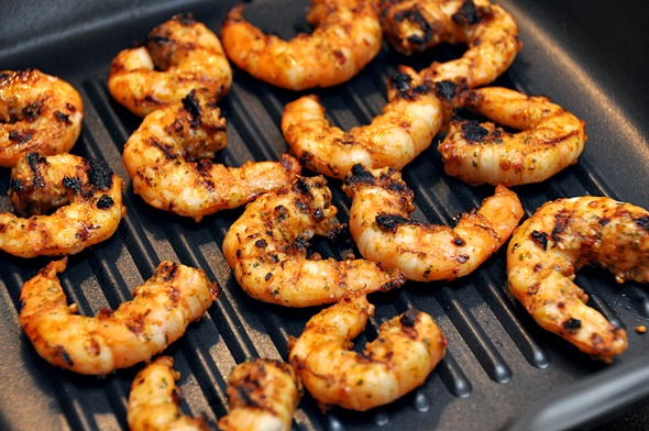 {‘Love Australian Prawns’ Campaign} Marinated Grilled Prawns with Green Rice Salad | www.fussfreecooking.com