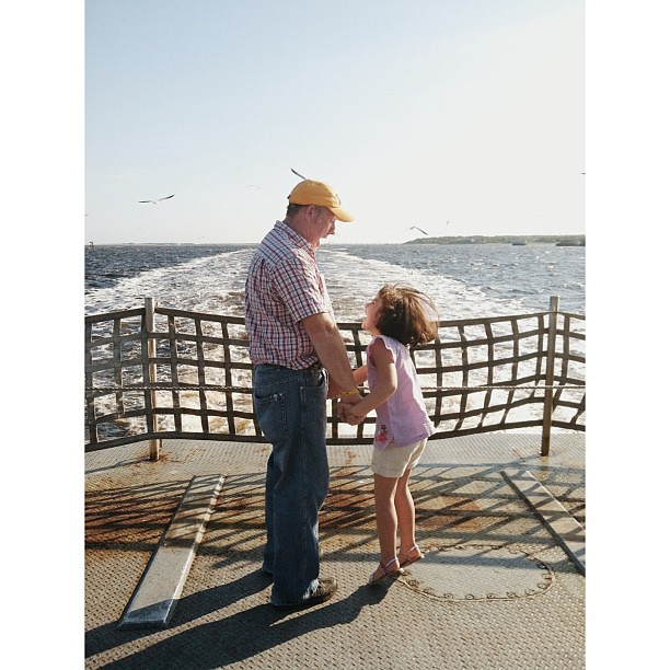 Lil' Miss and her Daddy ride the ferry!