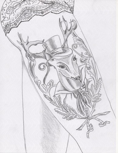 Deer tattoo by AnnieTangerine