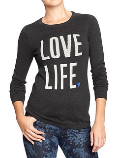 Love life sweater.