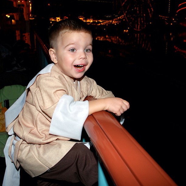 Mickey's Treat 2008 @DCAToday. A Throw Back Thursday photo of my Jedi watching California Screamin' take off! It gets me excited for tomorrow night's "Mickey's Halloween Party" @Disneyland #HalloweenTime #TBT #JustGotHappier #Disneyland #Jedi