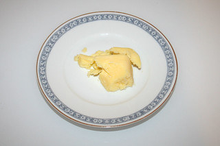 09 - Tagliatelle mit Erbsencreme & Räucherlachs / Tagliatelle with pea cream & smoked salmon - Zutat Butterschmalz / Ingredient ghee
