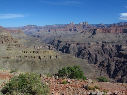 The view west from the end of Horseshoe Mesa's western arm, Grandview Trail, Grand Canyon National Park, Arizona