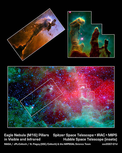 Infrared Pillars of Creation, NASA Spitzer