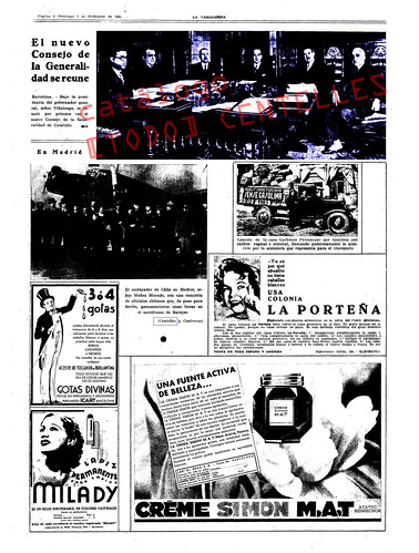 La Vanguardia, suplemento gráfico 1 de diciembre de 1935. Foto superior: Agustí Centelles by Octavi Centelles