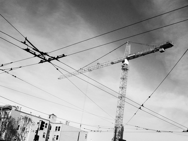 Construction Crane and Wires