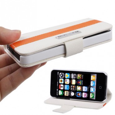 iPhone 5 Orange and White Close Case by gogetsell