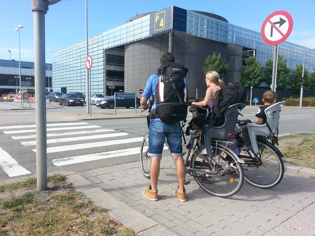 Riding Bikes to Airport in Copenhagen