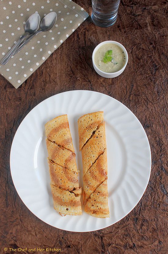 vegetable spring roll dosa