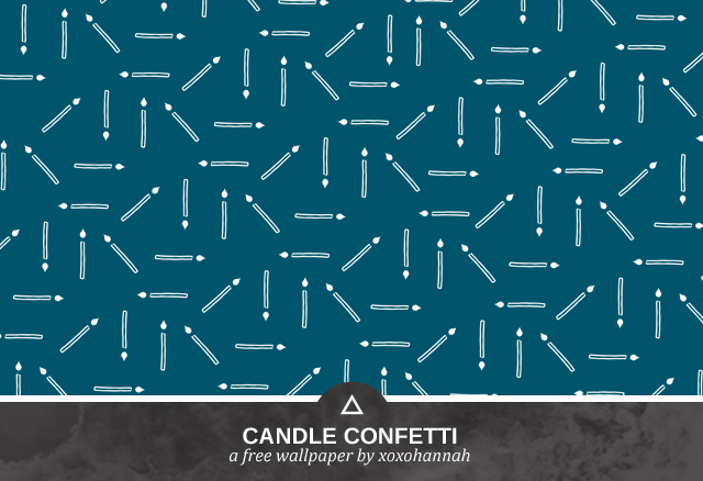Candle Confetti Desktop Background Preview in Blue Green