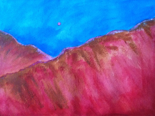 Back to the Mountains (Acrylic Water Media as of Dec. 24, 2013) by randubnick