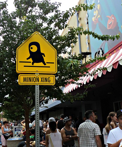 Minion Crossing Sign at Despicable Me