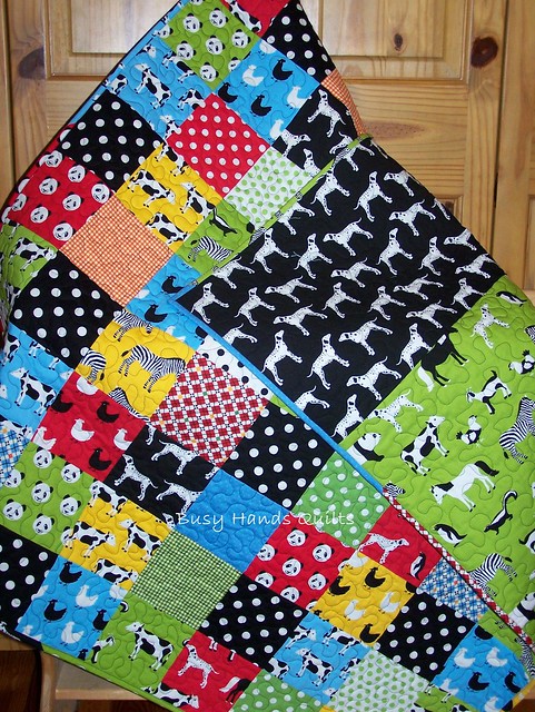 Animal Menagerie Baby Boy Quilt