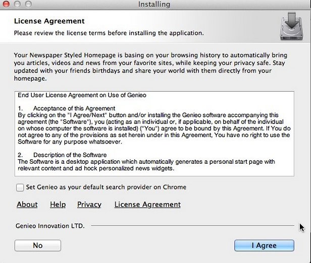Genieo Adware Installer for Mac