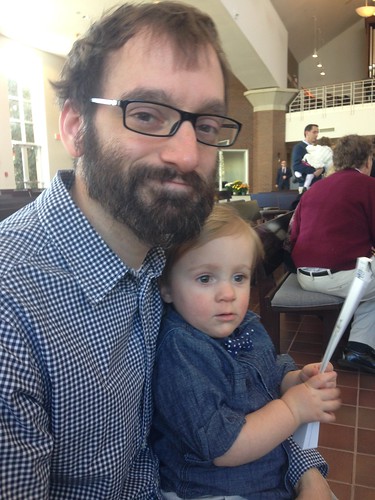 Martin and Daddy at Evelyn's Baptism