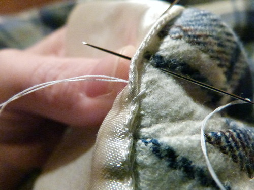 Whip-Stitching The Cuff Lining Closed