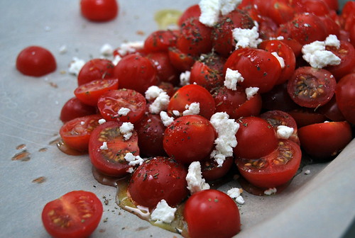Roasted Tomatoes and Baked Goat Cheese-001