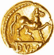 CVNO-DVBN gold quarter stater reverse