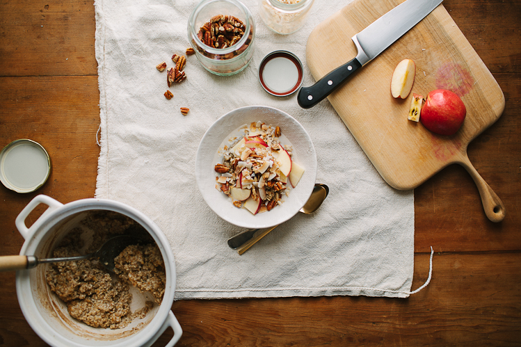 Steel Cut Oats with Apples, Pecans and Toasted Coconut // The Year in Food