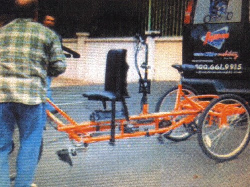 Special Needs Orange Bicyle Stolen West Los Angeles