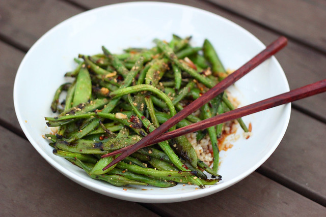 Grilled Asian Green Beans - Gluten-free + Vegan