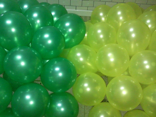 10吋珍珠空飄氣球，珍珠綠、珍珠黃 by 豆豆氣球材料屋 http://www.dod.com.tw