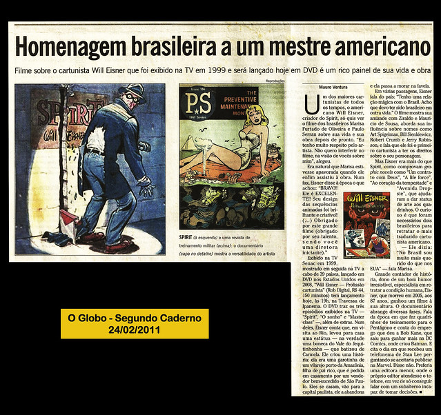 "Homenagem Brasileira a um Mestre Americano" - O Globo - 24/02/2011