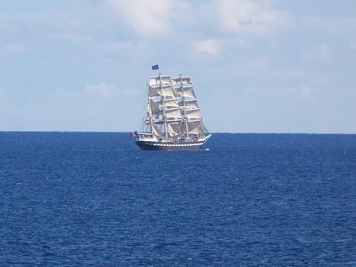 Old ship sailing from Monaco