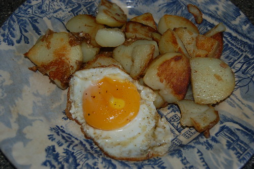fried potatoes and egg Aug 13
