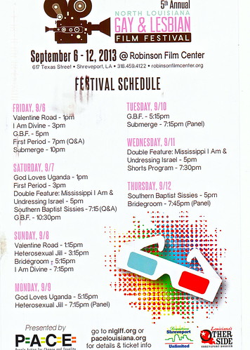 N La Gay & Lesbian Film Fest calendar, Sept 6 - 12, 2013 by trudeau